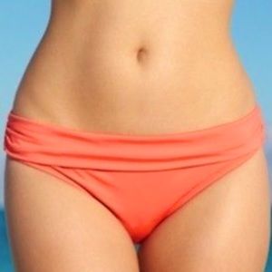 Like New Kenneth Cole Foldover Ruched Bikini Brief